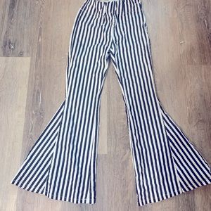 Black and white bell bottoms